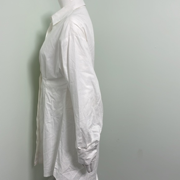 Mulla White shirt dress hidden buttons size medium - Picture 4 of 7